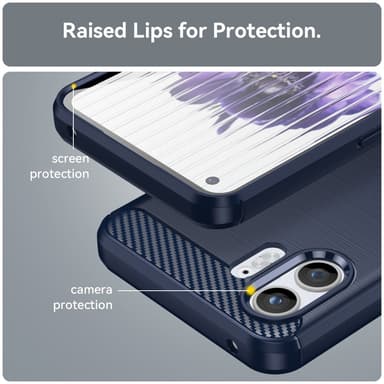 SKALO Nothing Phone (2) Armor Carbon Stöttåligt TPU-skal - Blå