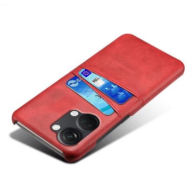 SKALO OnePlus Nord 3 5G / Ace 2V PU-Läder Korthållare Skal - Röd