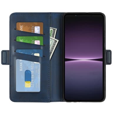SKALO Sony Xperia 1 V Premium Plånboksfodral - Blå