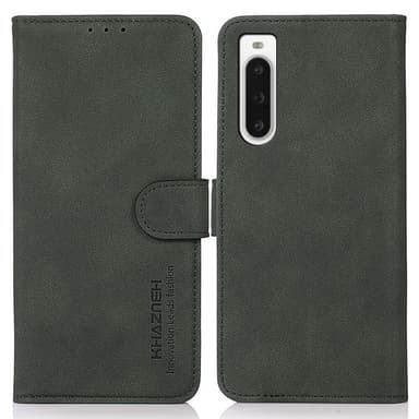 SKALO Sony Xperia 10 V KHAZNEH Plånboksfodral i PU-Läder - Grön