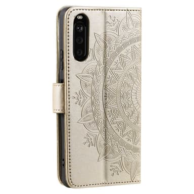SKALO Sony Xperia 10 V Mandala Plånboksfodral - Guld