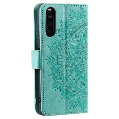 SKALO Sony Xperia 10 V Mandala Plånboksfodral - Turkos