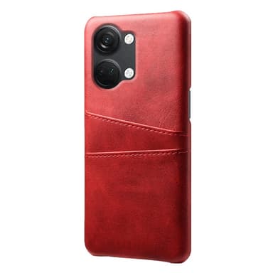 SKALO OnePlus Nord 3 5G / Ace 2V PU-Läder Korthållare Skal - Röd