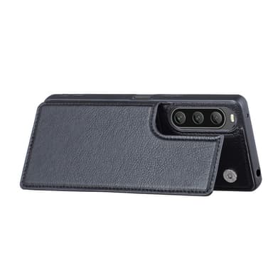 SKALO Sony Xperia 10 V PU Läder Skal med Plånbok - Svart