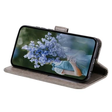 SKALO Sony Xperia 10 V Mandala Plånboksfodral - Grå