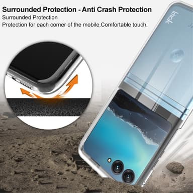 IMAK Motorola Razr 40 Ultra 5G Crystal Case II Pro 2-delat Skal - Transparent