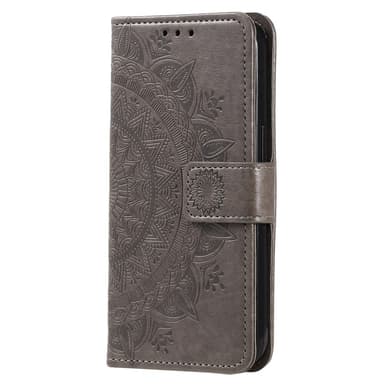 SKALO Sony Xperia 10 V Mandala Plånboksfodral - Grå