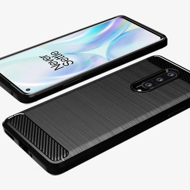 Stöttåligt Armor Carbon TPU-skal Oneplus 8 - Svart