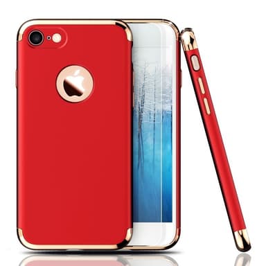 Design skal 3 i 1 guldkant till iPhone 7 - Silver