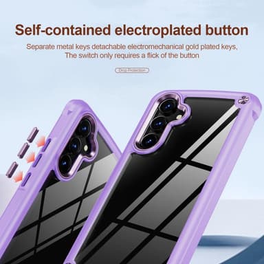 SKALO Samsung A54 5G Glossy Hybrid TPU Skal - Lila