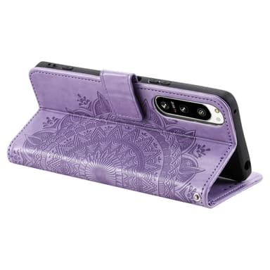 SKALO Sony Xperia 5 IV 5G Mandala Plånboksfodral - Lila