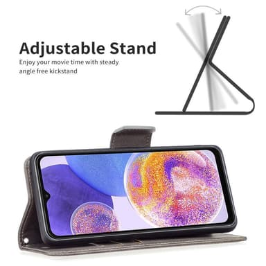 SKALO Samsung A23 5G Plånboksfodral i PU-Läder - Grå
