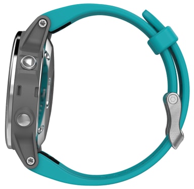 Garmin Fenix 5s träningsklocka (silver/turkos) - Elgiganten