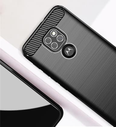 Stöttåligt Armor Carbon TPU-skal Moto G9 Play / Moto E7 Plus - Grå