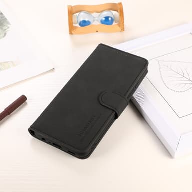SKALO Sony Xperia 10 V KHAZNEH Plånboksfodral i PU-Läder - Svart