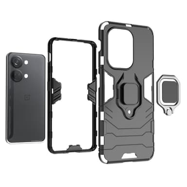 SKALO OnePlus Nord 3 5G / Ace 2V Armor Hybrid Metallring skal - Röd