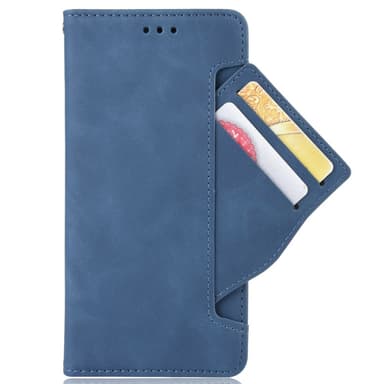 SKALO Motorola Moto G62 5G 6-FACK Plånboksfodral - Blå
