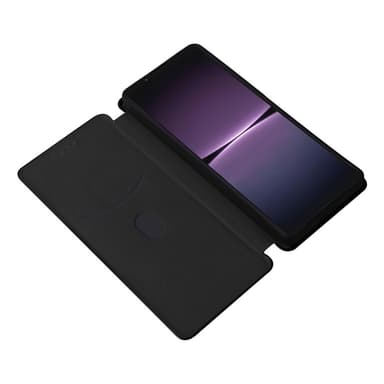 SKALO Sony Xperia 1 V Carbon Fiber Plånboksfodral - Svart