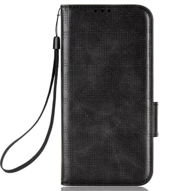 SKALO Motorola Edge 30 Ultra 5G Embossed Triangle Plånboksfodral - Svart