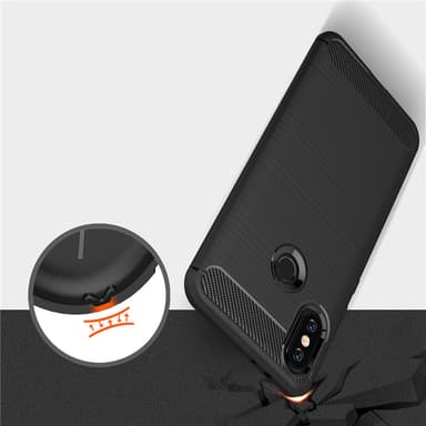 Stöttåligt Armor Carbon TPU-skal Xiaomi Mi A2 - Grå