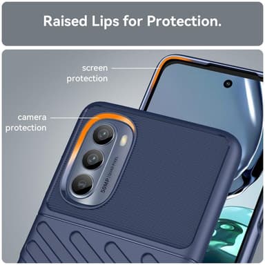 SKALO Motorola Moto G62 5G Armor Thunder Skal - Blå