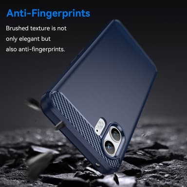 SKALO Nothing Phone (2) Armor Carbon Stöttåligt TPU-skal - Blå