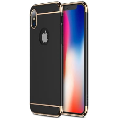 Design skal 3 i 1 guldkant till iPhone X - Silver