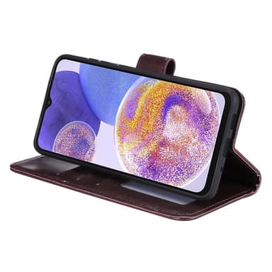SKALO Samsung A23 5G Mandala Plånboksfodral - Brun