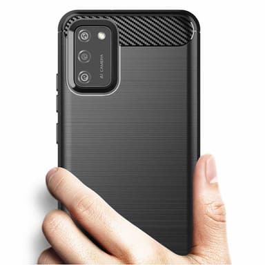 Stöttåligt Armor Carbon TPU-skal Samsung A02s - Grå