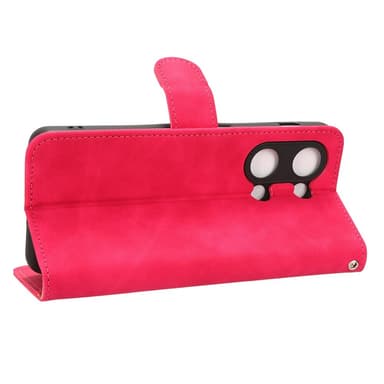 SKALO OnePlus Nord 3 5G / Ace 2V Matt PU-Läder Plånboksfodral - Cerise
