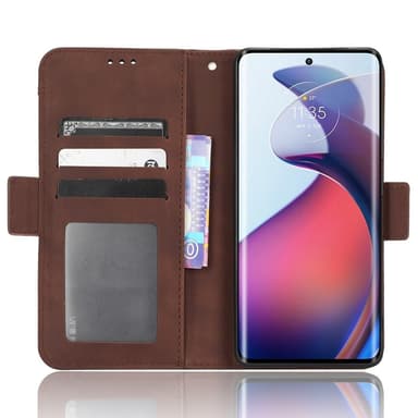 SKALO Motorola Edge 30 Fusion 5G 6-FACK Plånboksfodral - Brun