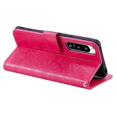 SKALO Sony Xperia 5 IV 5G Mandala Plånboksfodral - Cerise