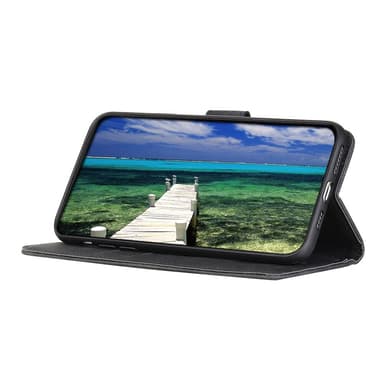 SKALO Sony Xperia 5 IV 5G KHAZNEH Plånboksfodral i PU-Läder - Svart