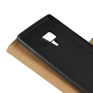 Plånboksfodral Äkta Skinn Samsung Note 9 - Brun