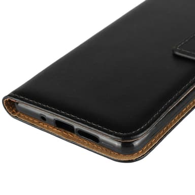 Plånboksfodral Äkta Skinn Nokia 7 PLUS - Svart