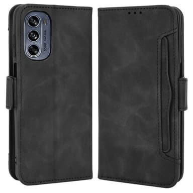 SKALO Motorola Moto G62 5G 6-FACK Plånboksfodral - Svart