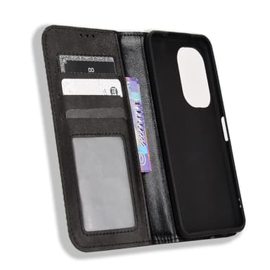 SKALO Asus Zenfone 9 5G Embossed Premium Plånboksfodral - Svart
