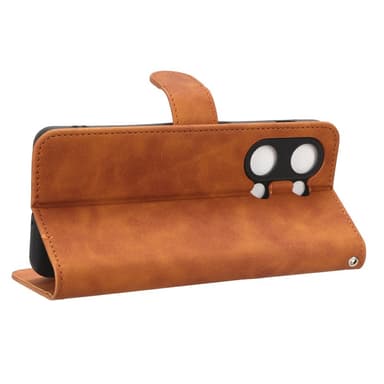 SKALO OnePlus Nord 3 5G / Ace 2V Matt PU-Läder Plånboksfodral - Brun