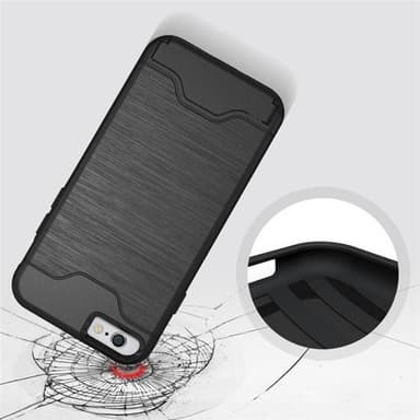 iPhone 6/6S | Armor skal | Korthållare - Blå