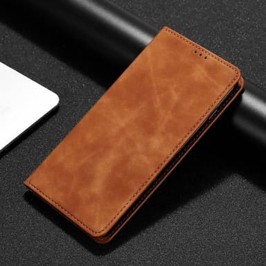 SKALO Samsung Xcover6 Pro 5G Slim Premium Plånbok - Ljusbrun