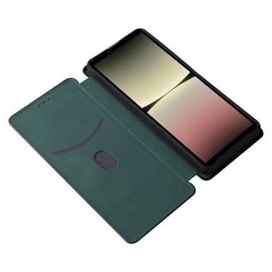 SKALO Sony Xperia 10 V Carbon Fiber Plånboksfodral - Grön