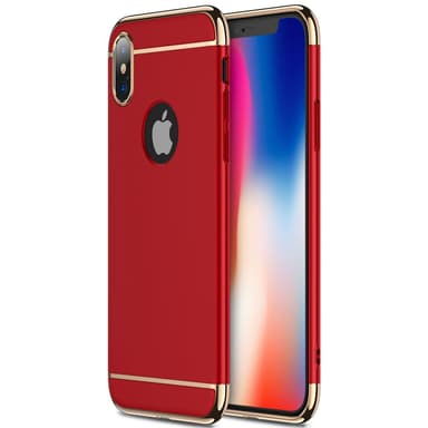 Design skal 3 i 1 guldkant till iPhone X - Silver