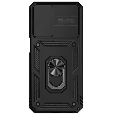 SKALO Samsung A23 5G Armor Hybrid Metallring Kameraslider - Svart