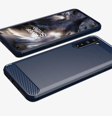 Stöttåligt Armor Carbon TPU-skal Oneplus Nord - Blå