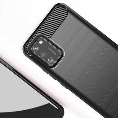 Stöttåligt Armor Carbon TPU-skal Samsung A02s - Blå