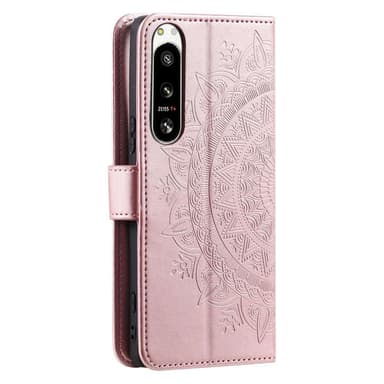 SKALO Sony Xperia 5 IV 5G Mandala Plånboksfodral - Roséguld