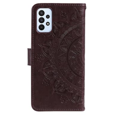 SKALO Samsung A23 5G Mandala Plånboksfodral - Brun