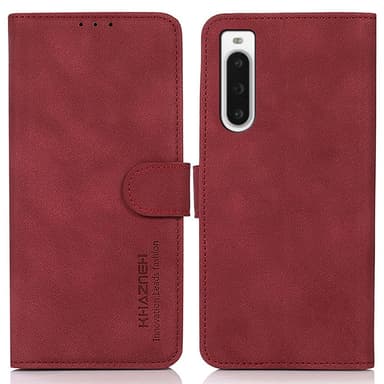 SKALO Sony Xperia 10 V KHAZNEH Plånboksfodral i PU-Läder - Röd