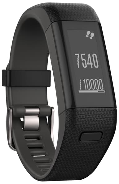 Garmin Vivosmart HR + GPS Aktivitetsarmband (reg/svart)