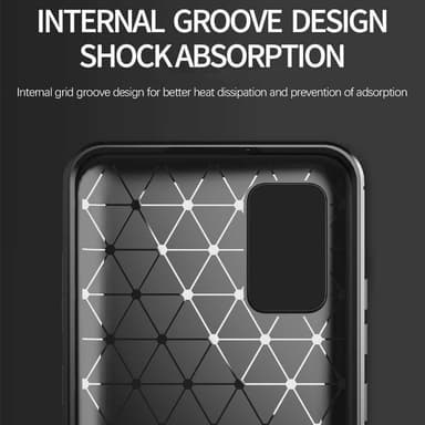 Stöttåligt Armor Carbon TPU-skal Samsung A02s - Blå